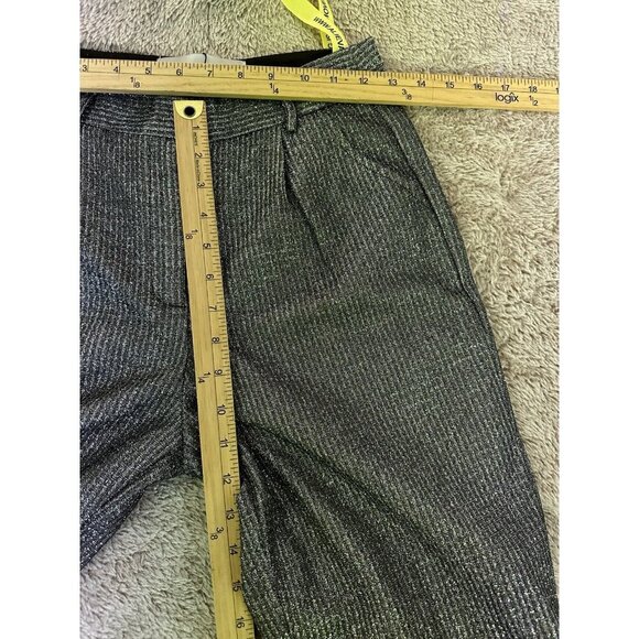 Alieva Women’s Pants DONNA TITANIUM FOILED METALLIC CHARCOAL Size S New - Picture 5 of 16